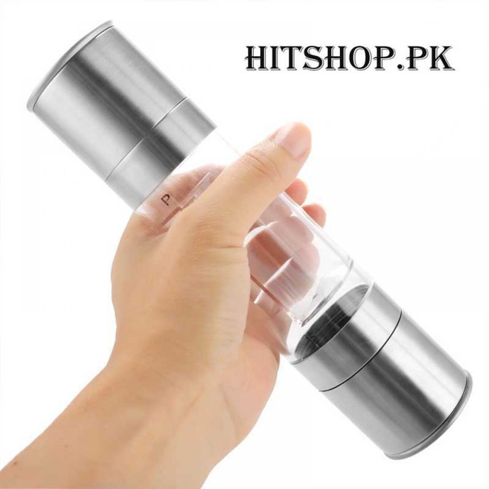 2 In 1 Stainless Steel Manual Salt Pepper Mill Grinder